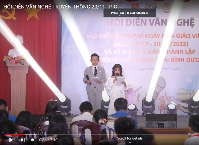 Hội diễn Văn nghệ truyền thống 20/11 - PIC